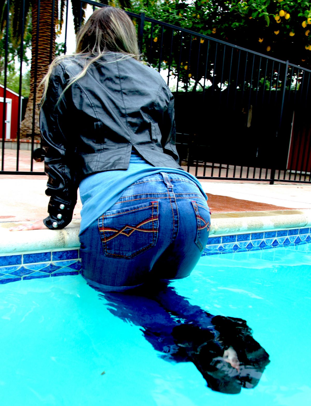 In jeans wet Wetting Videos