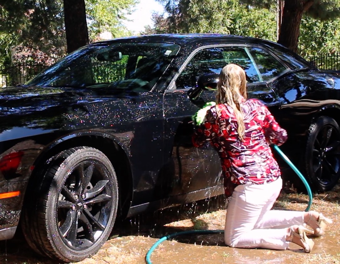 car wash wet jeans